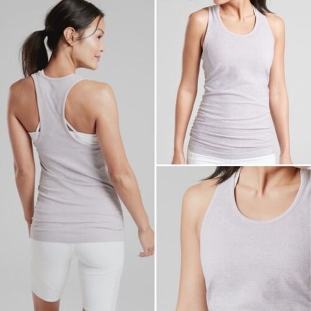 Athleta‎ Women's Tank Top Speedlight Texture Size Small Lilac Seamless Racerback